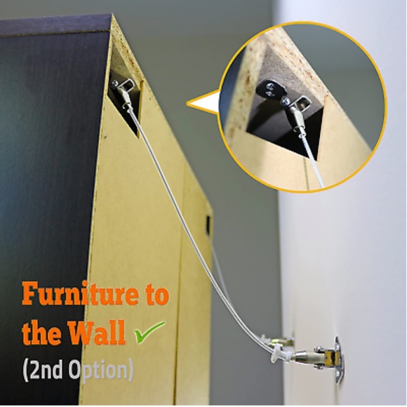 Child proof furniture anchors - Picture 5 of 8